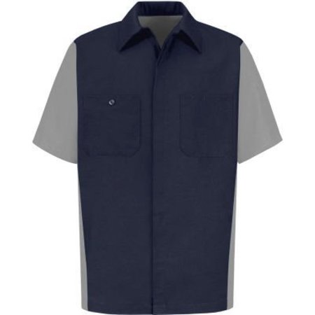 VF IMAGEWEAR Red Kap® Men's Crew Shirt Short Sleeve Long-XL Navy/Gray SY20 SY20NGSSLXL